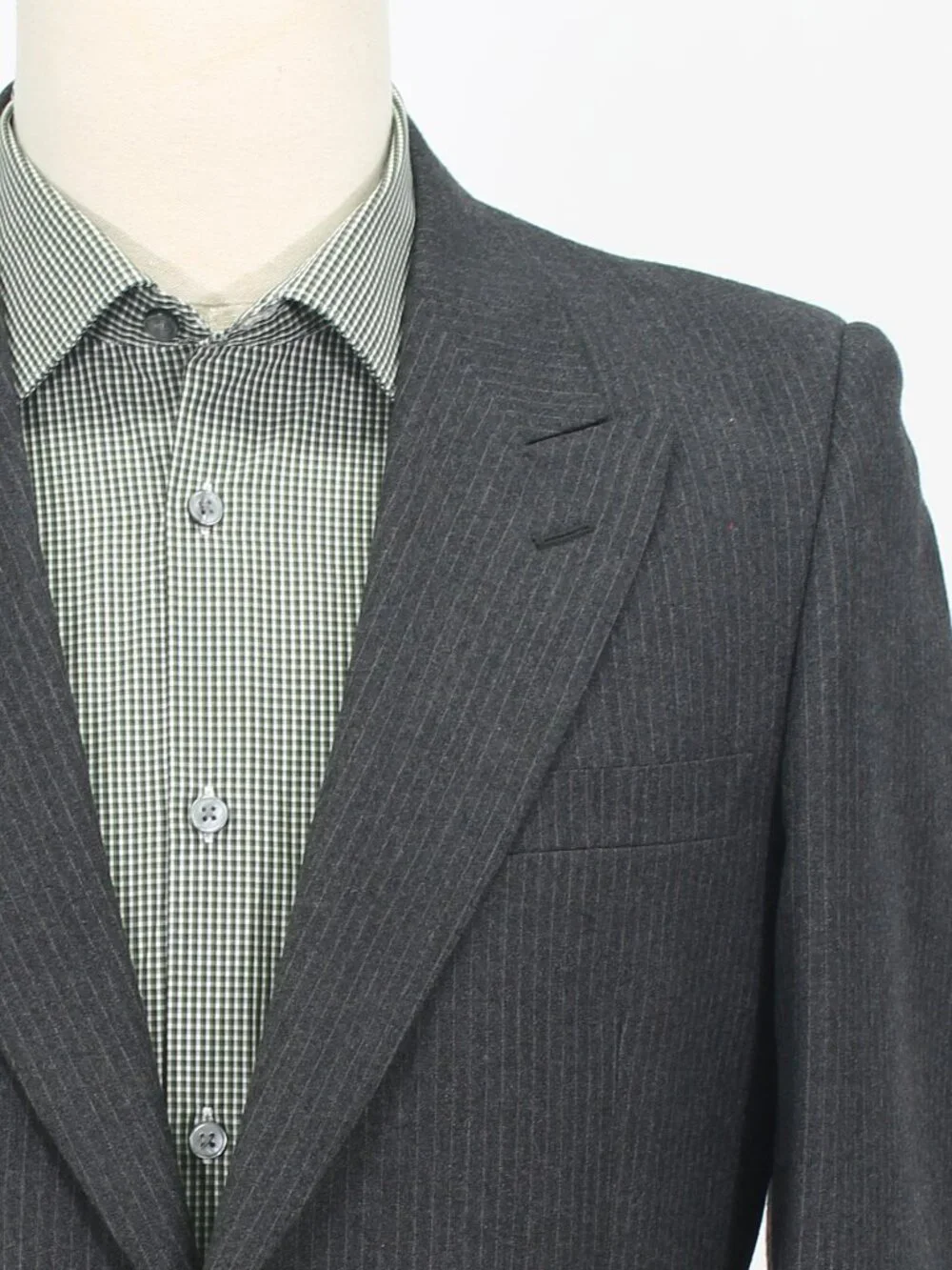 Formula 3 Marzotto 38R 33x29 Gray Full Suit 2-Button Stripe R966